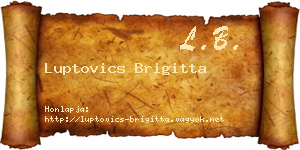 Luptovics Brigitta névjegykártya